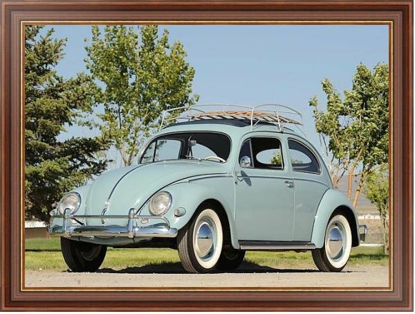 Постер Volkswagen Beetle '1953–57 с типом исполнения На холсте в раме в багетной раме 35-M719P-83