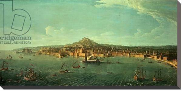 Постер A View of Naples, 17th century с типом исполнения На холсте без рамы