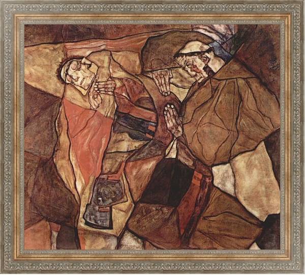 Постер Агония (Борьба со смертью) с типом исполнения На холсте в раме в багетной раме 484.M48.310