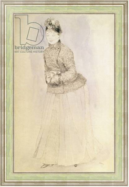 Постер Woman with a Muff, 1883-84 с типом исполнения На холсте в раме в багетной раме NA053.0.113