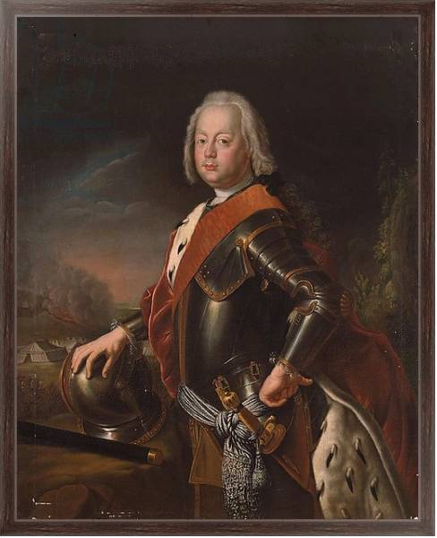 Постер Portrait of Christian August, Prince of Anhalt-Zerbst, 1725 с типом исполнения На холсте в раме в багетной раме 221-02