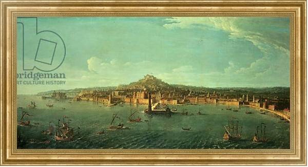 Постер A View of Naples, 17th century с типом исполнения На холсте в раме в багетной раме NA033.1.051