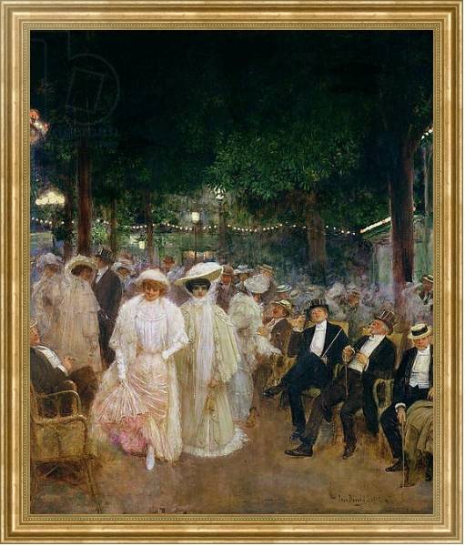 Постер The Gardens of Paris, or The Beauties of the Night, 1905 с типом исполнения На холсте в раме в багетной раме NA033.1.051