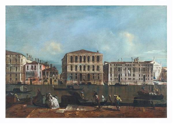 Постер Венеция - Гранд Канал и Палаццо Песаро с типом исполнения На холсте в раме в багетной раме 221-03