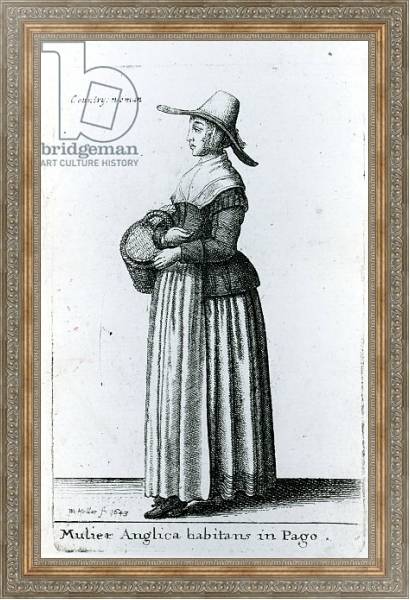 Постер English Country Woman, 1643 с типом исполнения На холсте в раме в багетной раме 484.M48.310