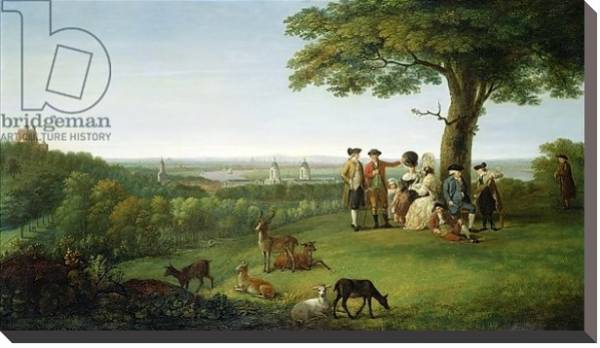 Постер One Tree Hill, Greenwich, with London in the Distance, 1779 с типом исполнения На холсте без рамы