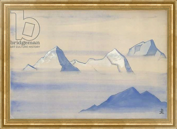 Постер Himalayas, album leaf, 1934 4 с типом исполнения На холсте в раме в багетной раме NA033.1.051