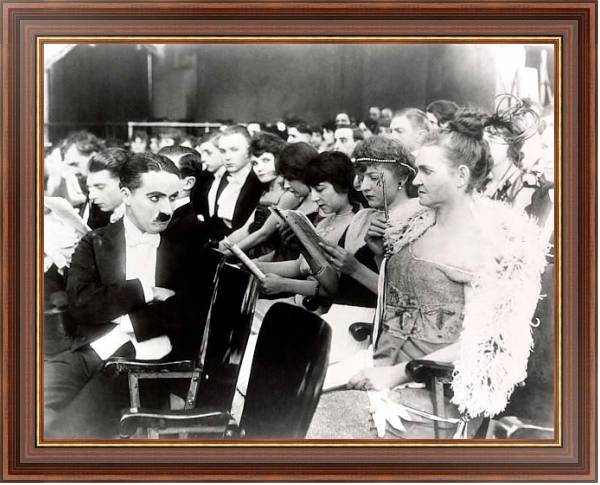 Постер Chaplin, Charlie (A Night In The Show) с типом исполнения На холсте в раме в багетной раме 35-M719P-83