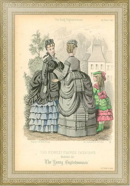 Постер The Young Englishwomen с типом исполнения Акварель в раме в багетной раме 484.M48.725