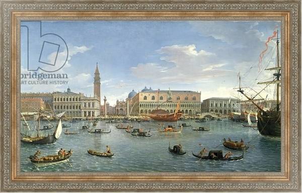 Постер View of Venice from the Island of San Giorgio, 1697 с типом исполнения На холсте в раме в багетной раме 484.M48.310