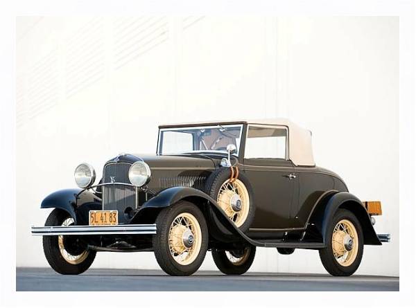 Постер Ford V8 Cabriolet (18) '1932 с типом исполнения На холсте в раме в багетной раме 221-03