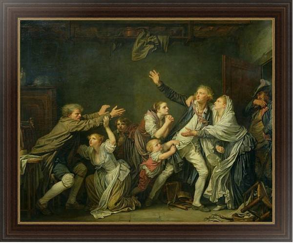 Постер The Father's Curse or The Ungrateful Son, 1777 с типом исполнения На холсте в раме в багетной раме 1.023.151