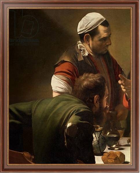 Постер The Supper at Emmaus, 1601 7 с типом исполнения На холсте в раме в багетной раме 35-M719P-83