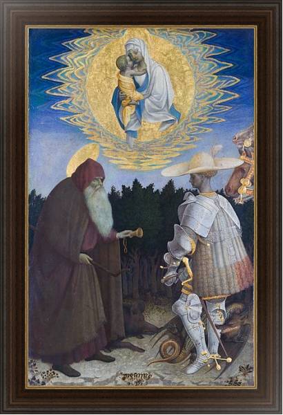 Постер Дева Мария с младенцем и Святыми 4 с типом исполнения На холсте в раме в багетной раме 1.023.151