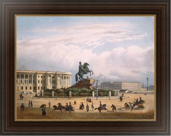 Постер Вид Сенатской площади с типом исполнения На холсте в раме в багетной раме 1.023.151