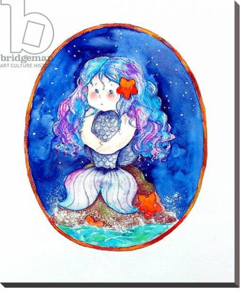 Постер Sad Little Mermaid с типом исполнения На холсте без рамы