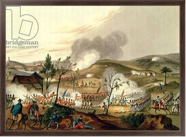 Постер The Battle of Waterloo, 18 June 1815 с типом исполнения На холсте в раме в багетной раме 221-02
