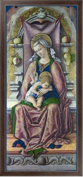 Постер Дева Мария и младенец 8 с типом исполнения На холсте в раме в багетной раме 221-02