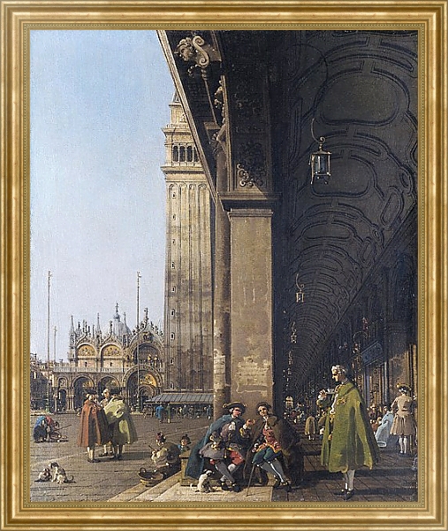Постер Венеция -Площадь Сан Марко с типом исполнения На холсте в раме в багетной раме NA033.1.051