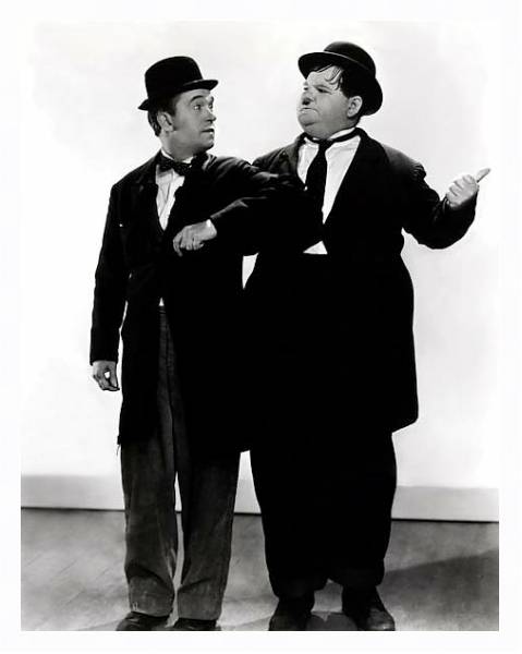 Постер Laurel & Hardy с типом исполнения На холсте в раме в багетной раме 221-03
