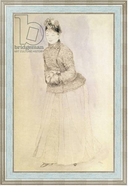 Постер Woman with a Muff, 1883-84 с типом исполнения На холсте в раме в багетной раме NA053.0.114