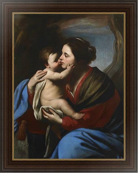 Постер Дева с младенцем с типом исполнения На холсте в раме в багетной раме 1.023.151