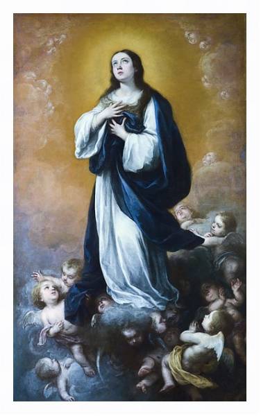 Постер Концепция невинной Девы Марии с типом исполнения На холсте в раме в багетной раме 221-03