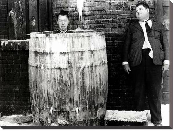 Постер Laurel & Hardy (Below Zero) с типом исполнения На холсте без рамы