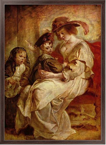 Постер Портрет Елены Фоурмен с двумя детьми с типом исполнения На холсте в раме в багетной раме 221-02
