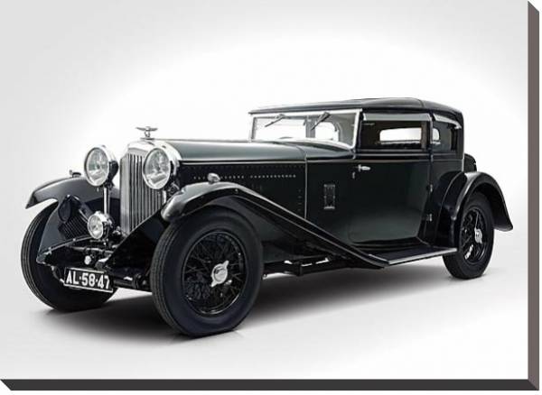 Постер Bentley 8 Litre Short Chassis Mayfair Fixed Head Coupe '1932 с типом исполнения На холсте без рамы