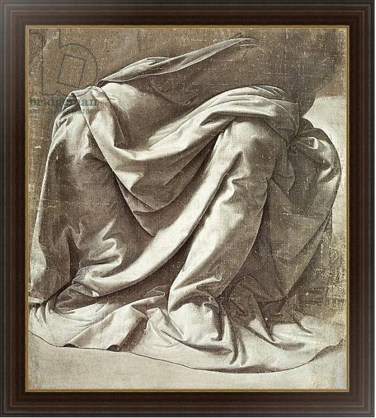 Постер Drapery study for a Seated Figure, c.1475-80 с типом исполнения На холсте в раме в багетной раме 1.023.151