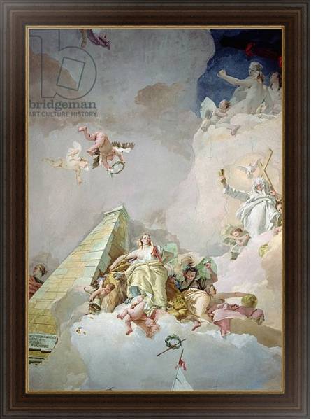 Постер The Glory of Spain, from the ceiling of the Throne Room, 1762-66 с типом исполнения На холсте в раме в багетной раме 1.023.151