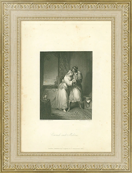 Постер Conrad and Medora 1 с типом исполнения Акварель в раме в багетной раме 484.M48.725