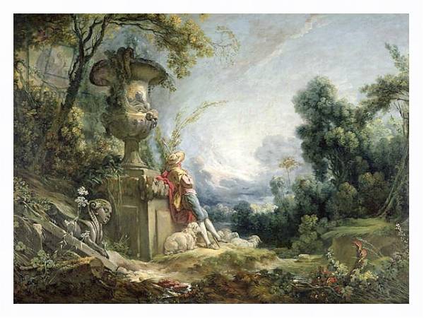 Постер Pastoral Scene, or Young Shepherd in a Landscape с типом исполнения На холсте в раме в багетной раме 221-03