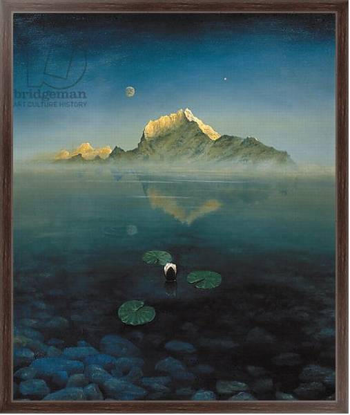 Постер Mountain over Lake с типом исполнения На холсте в раме в багетной раме 221-02