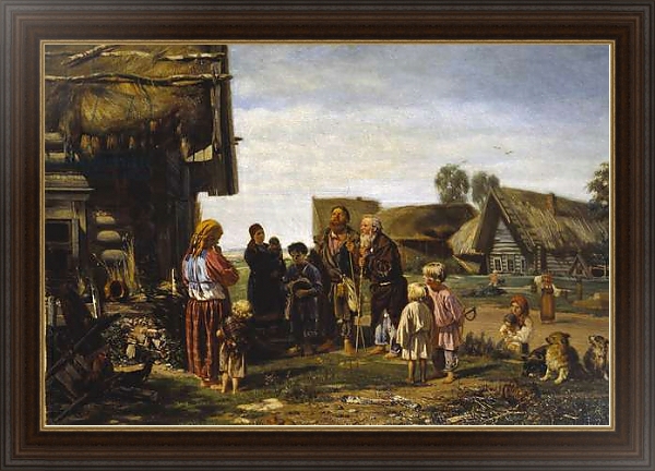 Постер The Pilgrims, 1870 с типом исполнения На холсте в раме в багетной раме 1.023.151