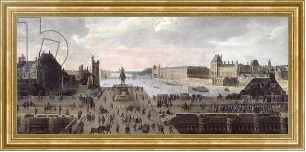 Постер View of the Pont-Neuf and the River Seine looking downstream, c.1633 с типом исполнения На холсте в раме в багетной раме NA033.1.051