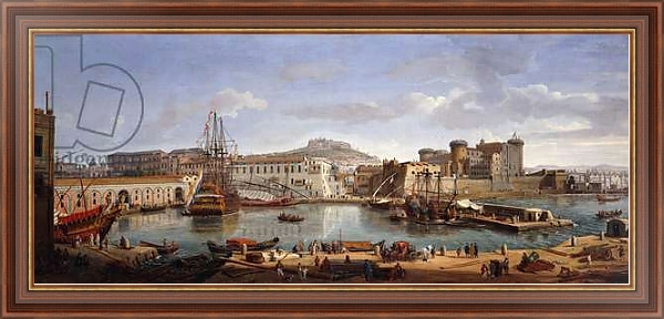 Постер The Darsena, Naples, c.1702 с типом исполнения На холсте в раме в багетной раме 35-M719P-83