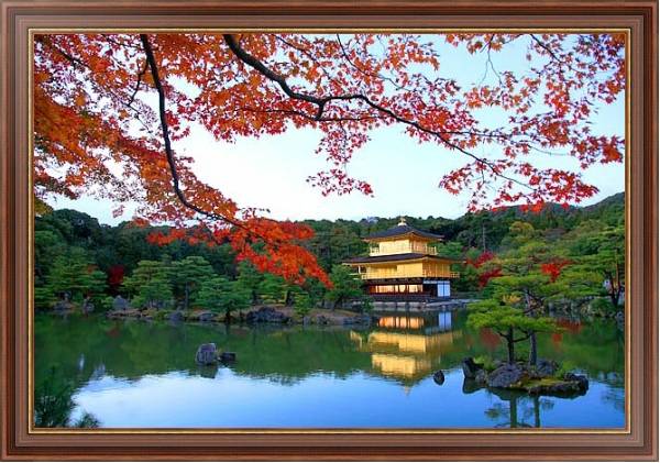 Постер Япония. Киото. Золотой храм с типом исполнения На холсте в раме в багетной раме 35-M719P-83