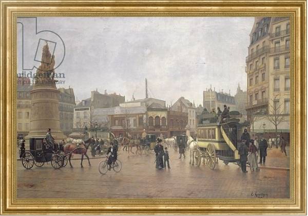 Постер La Place Clichy, Paris, 1896 с типом исполнения На холсте в раме в багетной раме NA033.1.051