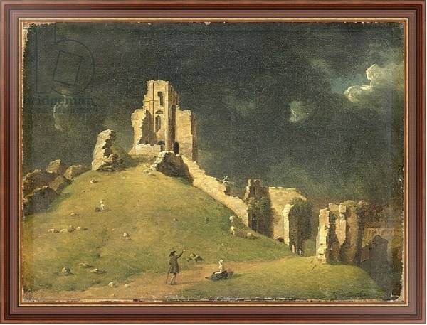 Постер Corfe Castle, Dorset, 1764 с типом исполнения На холсте в раме в багетной раме 35-M719P-83