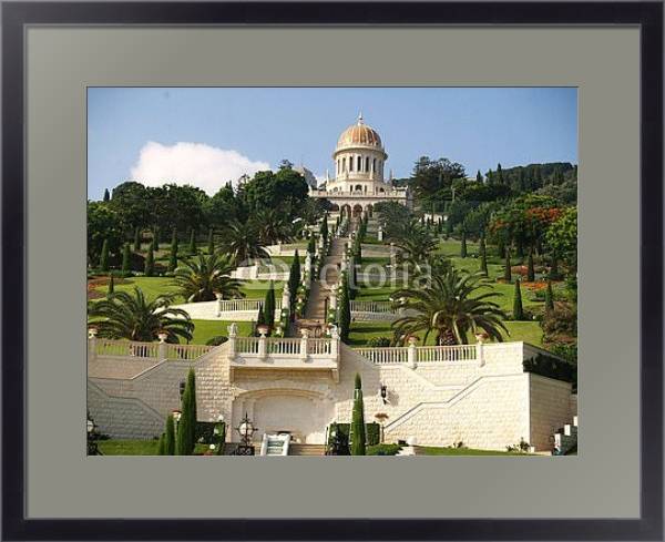 Постер Лестница к храму на горе, Израиль с типом исполнения Под стеклом в багетной раме 221-01