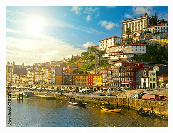 Постер Португалия, Порто. Центральная часть №6 с типом исполнения На холсте в раме в багетной раме 221-03