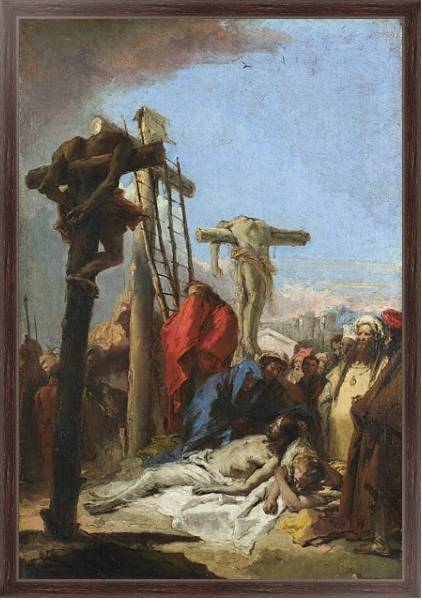 Постер Оплакивание у креста 2 с типом исполнения На холсте в раме в багетной раме 221-02