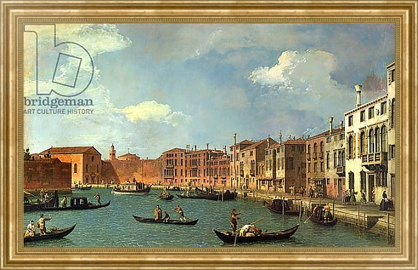 Постер View of the Canal of Santa Chiara, Venice с типом исполнения На холсте в раме в багетной раме NA033.1.051