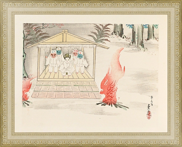 Постер Heian meishō, Pl.11 с типом исполнения Акварель в раме в багетной раме 484.M48.725