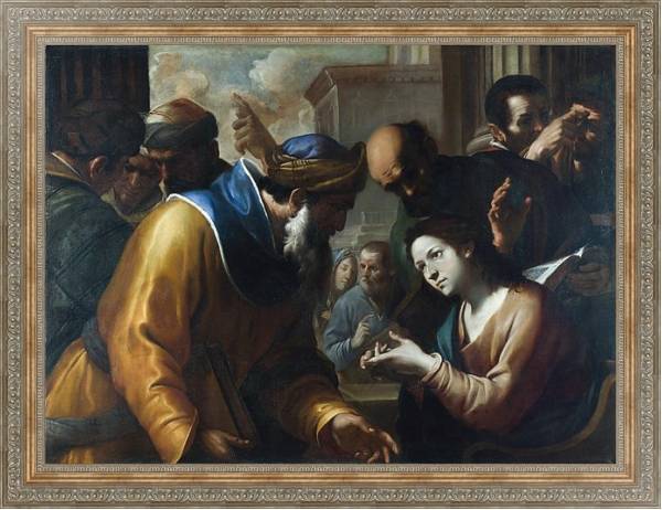 Постер Христос, спорящий с лекарями с типом исполнения На холсте в раме в багетной раме 484.M48.310