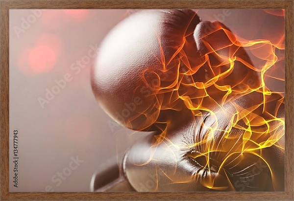 Постер Плаенные боксерские перчатки с типом исполнения На холсте в раме в багетной раме 1727.4310