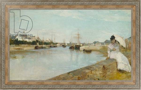 Постер The Harbour at Lorient, 1869 с типом исполнения На холсте в раме в багетной раме 484.M48.310