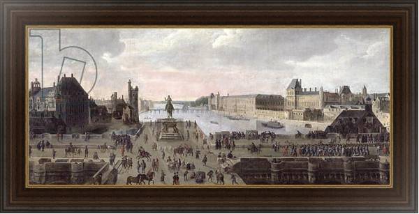 Постер View of the Pont-Neuf and the River Seine looking downstream, c.1633 с типом исполнения На холсте в раме в багетной раме 1.023.151
